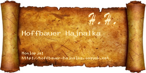 Hoffbauer Hajnalka névjegykártya